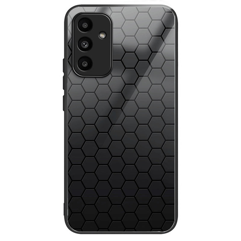 For Samsung Galaxy A15 4G / 5G Case Pattern Printing Tempered Glass+TPU+PC Anti-scratch Phone Cover