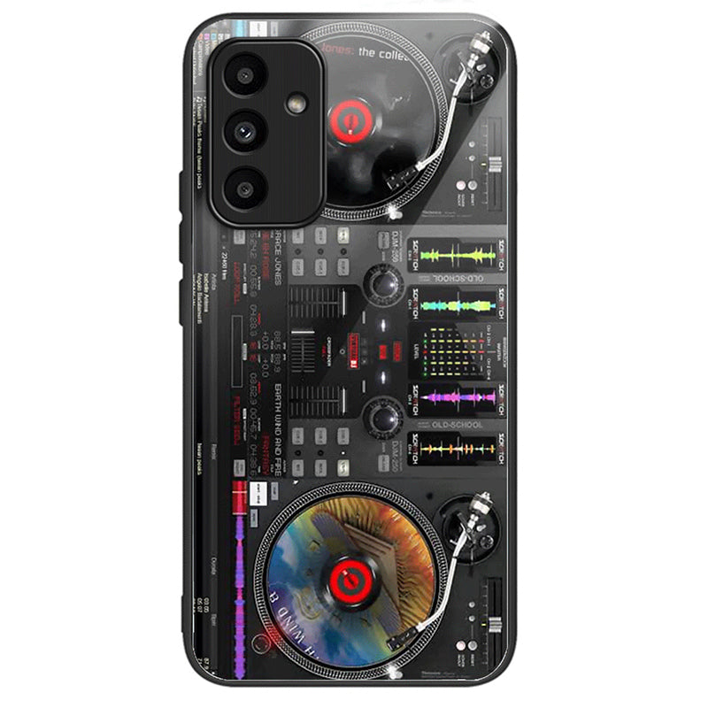 For Samsung Galaxy A15 4G / 5G Case Pattern Printing Tempered Glass+TPU+PC Anti-scratch Phone Cover