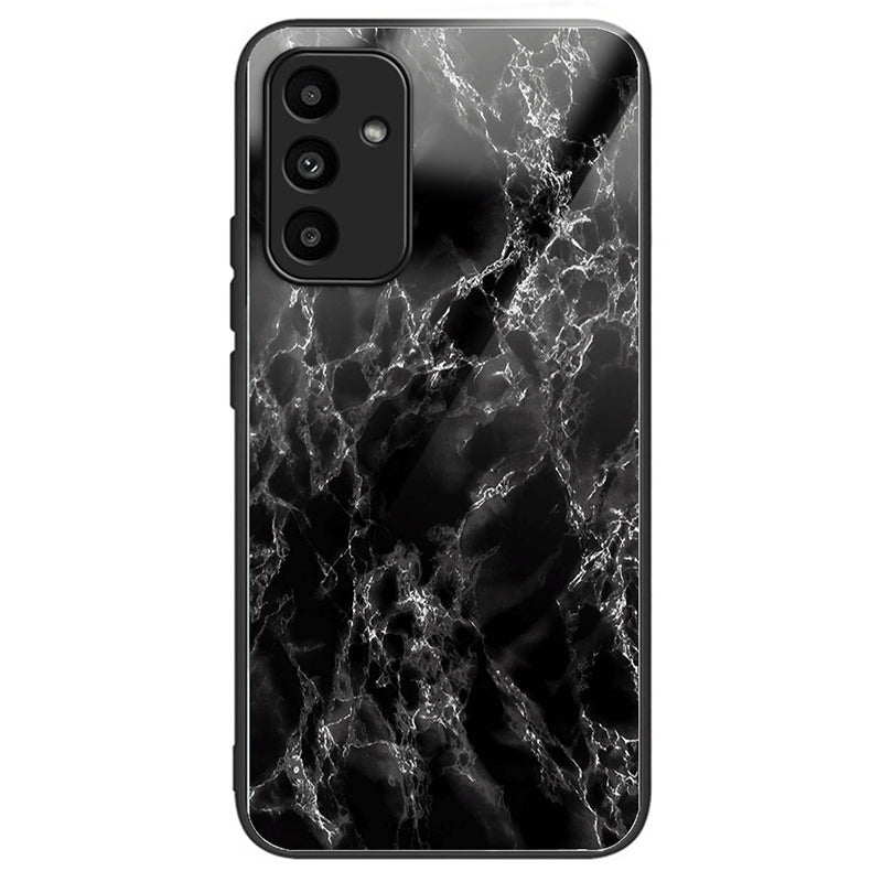 For Samsung Galaxy A15 4G / 5G Case Pattern Printing Tempered Glass+TPU+PC Anti-scratch Phone Cover