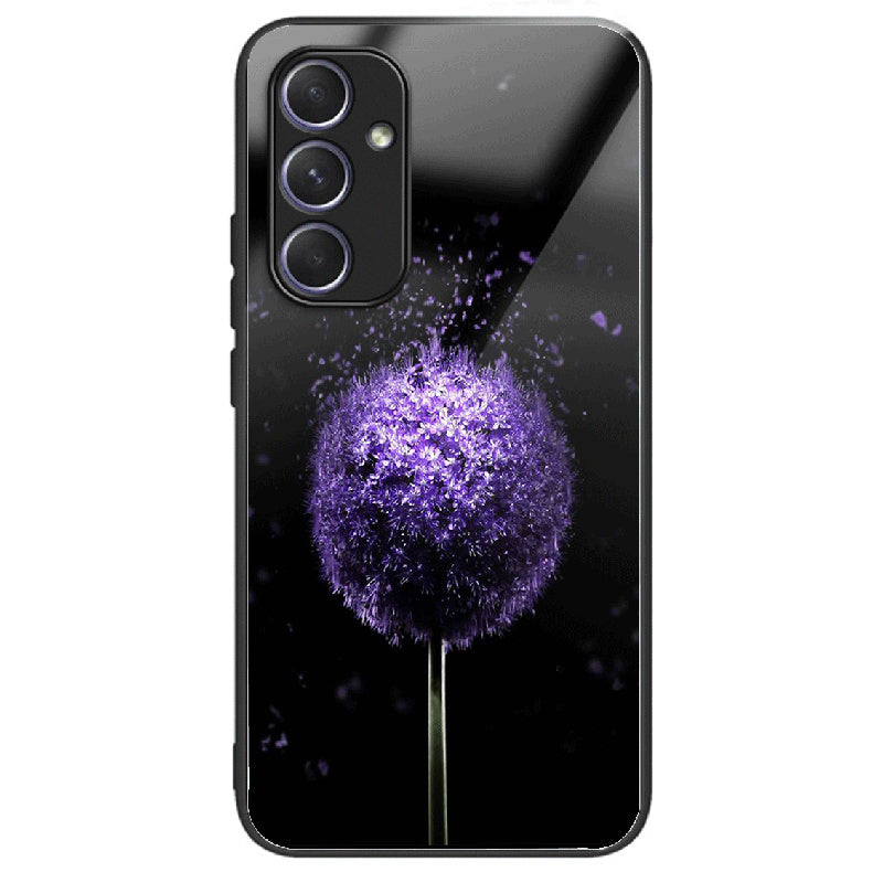 For Samsung Galaxy A34 5G Case Colorful Pattern Tempered Glass Protective Phone Cover