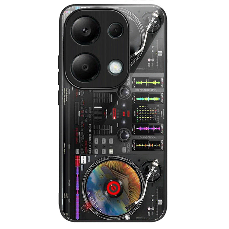 For Xiaomi Redmi Note 13 Pro 4G / Poco M6 Pro 4G Case Pattern Design Tempered Glass Back Cover