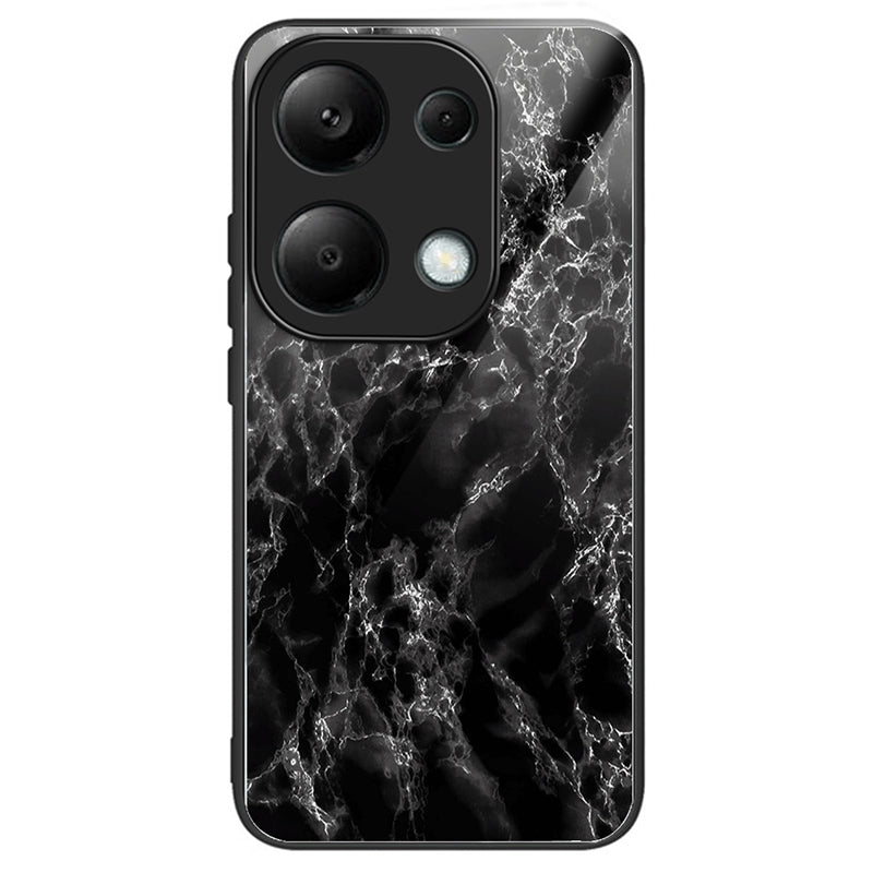 For Xiaomi Redmi Note 13 Pro 4G / Poco M6 Pro 4G Case Pattern Design Tempered Glass Back Cover