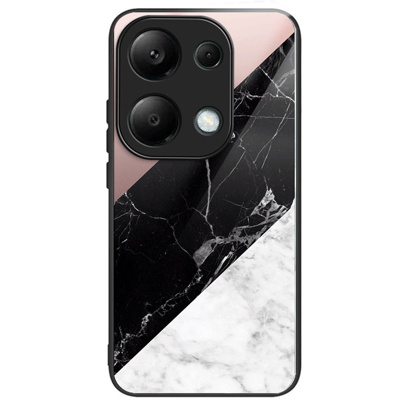 For Xiaomi Redmi Note 13 Pro 4G / Poco M6 Pro 4G Case Pattern Design Tempered Glass Back Cover