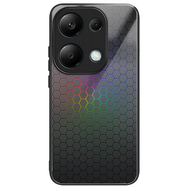 For Xiaomi Redmi Note 13 Pro 4G / Poco M6 Pro 4G Case Pattern Design Tempered Glass Back Cover