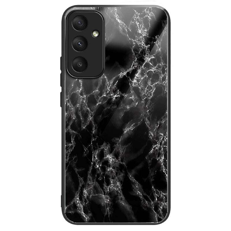 For Samsung Galaxy A05s 4G Drop-resistant Tempered Glass Phone Cover Pattern Printing Case