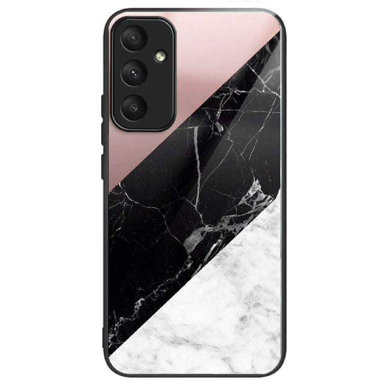 For Samsung Galaxy A05s 4G Drop-resistant Tempered Glass Phone Cover Pattern Printing Case