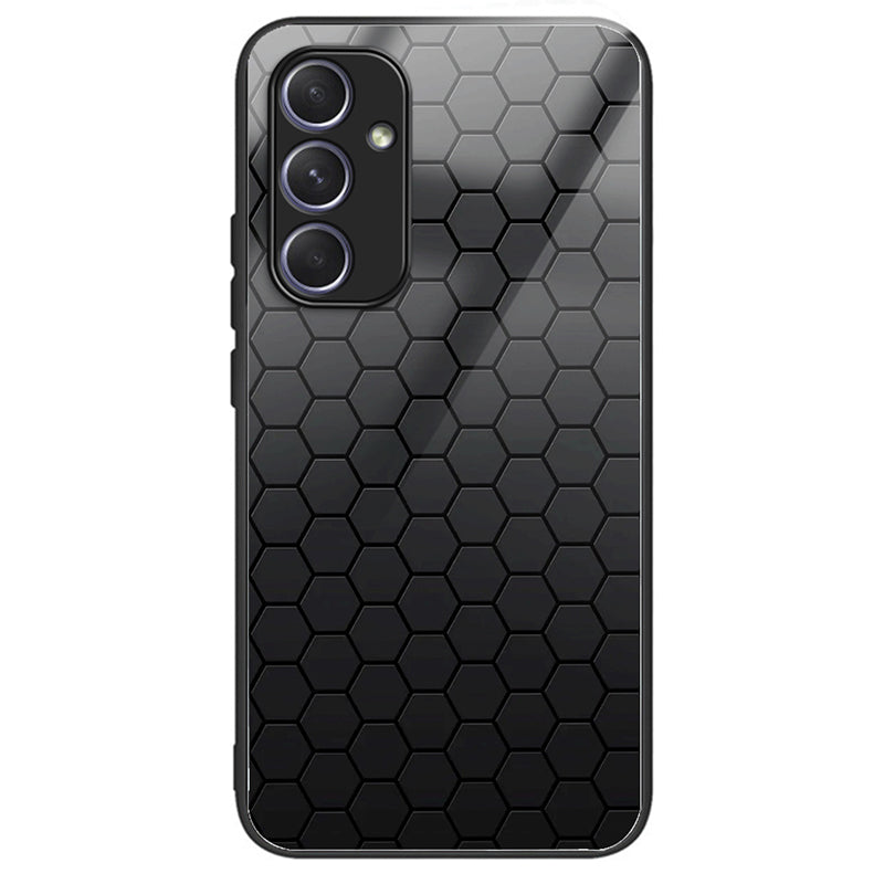 For Samsung Galaxy A54 5G Case Pattern Anti-Scratch Tempered Glass Phone Cover