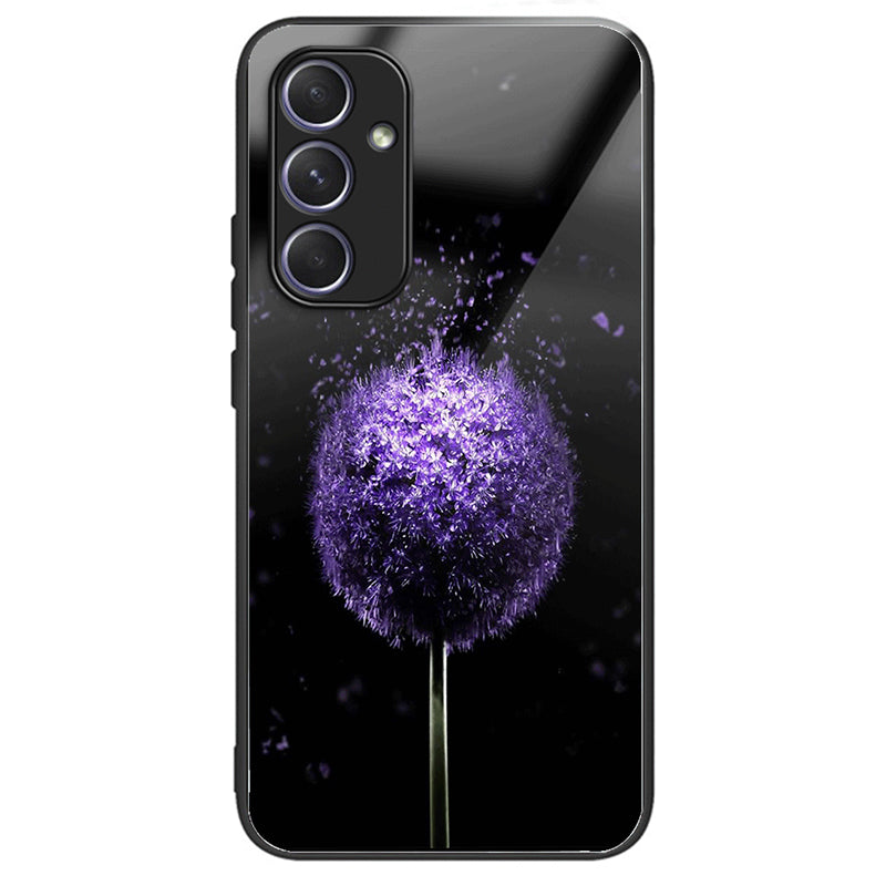 For Samsung Galaxy A54 5G Case Pattern Anti-Scratch Tempered Glass Phone Cover