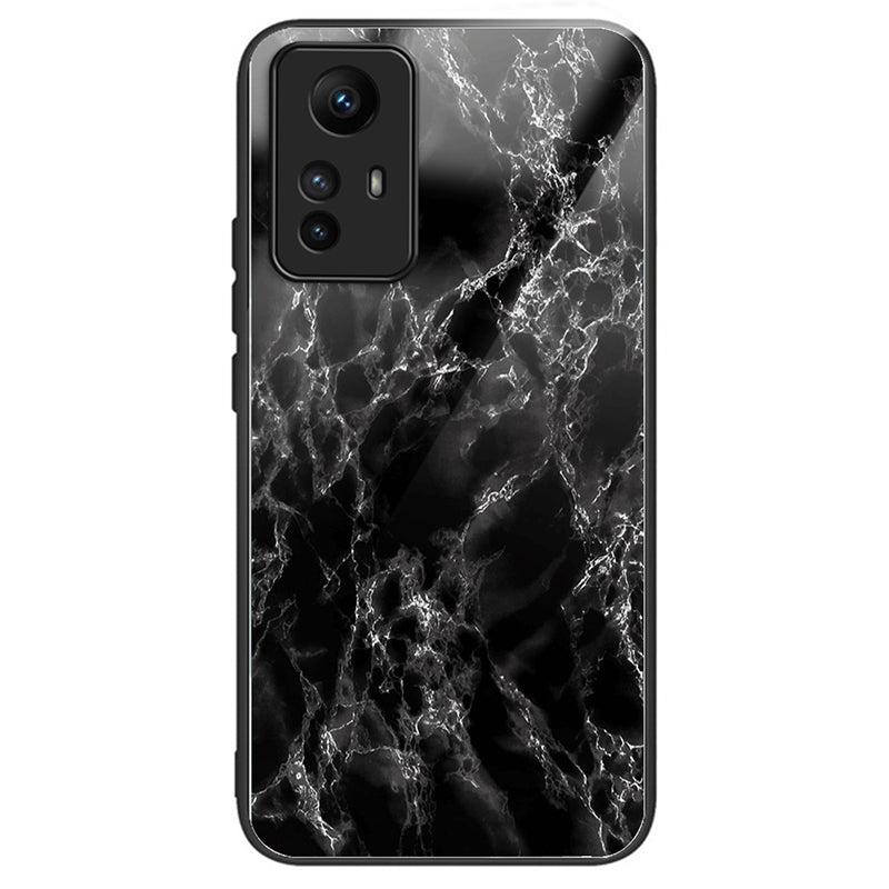 For Xiaomi Redmi Note 12S 4G Pattern Printing Anti-scratch Phone Case Tempered Glass+TPU+PC Cover