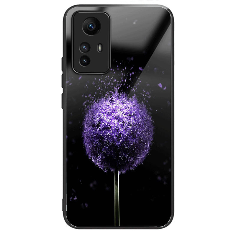 For Xiaomi Redmi Note 12S 4G Pattern Printing Anti-scratch Phone Case Tempered Glass+TPU+PC Cover