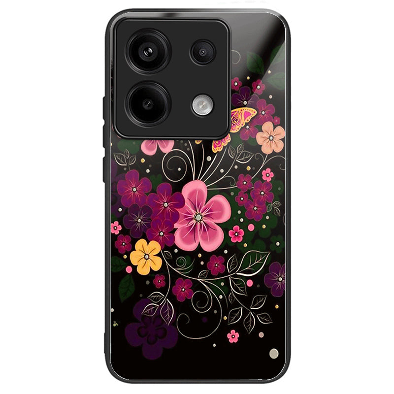 For Xiaomi Redmi Note 13 Pro 5G / Poco X6 5G Phone Case Pattern Printing Tempered Glass+TPU+PC Cover