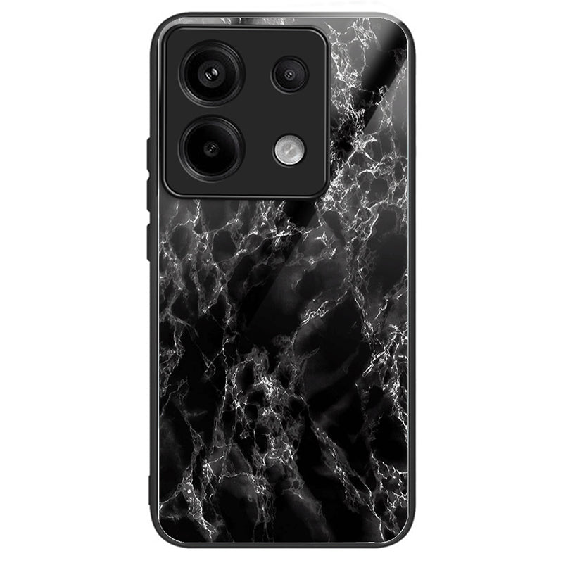 For Xiaomi Redmi Note 13 Pro 5G / Poco X6 5G Phone Case Pattern Printing Tempered Glass+TPU+PC Cover