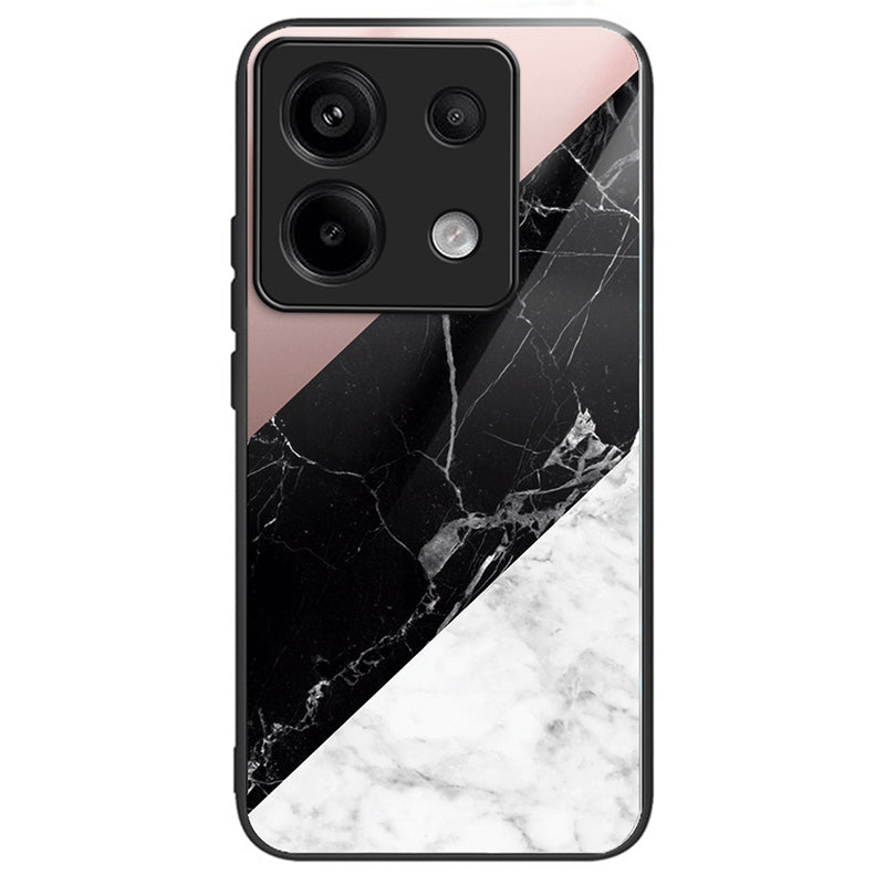 For Xiaomi Redmi Note 13 Pro 5G / Poco X6 5G Phone Case Pattern Printing Tempered Glass+TPU+PC Cover