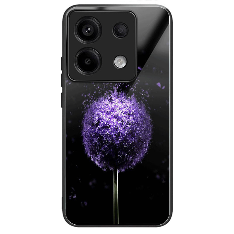 For Xiaomi Redmi Note 13 Pro 5G / Poco X6 5G Phone Case Pattern Printing Tempered Glass+TPU+PC Cover