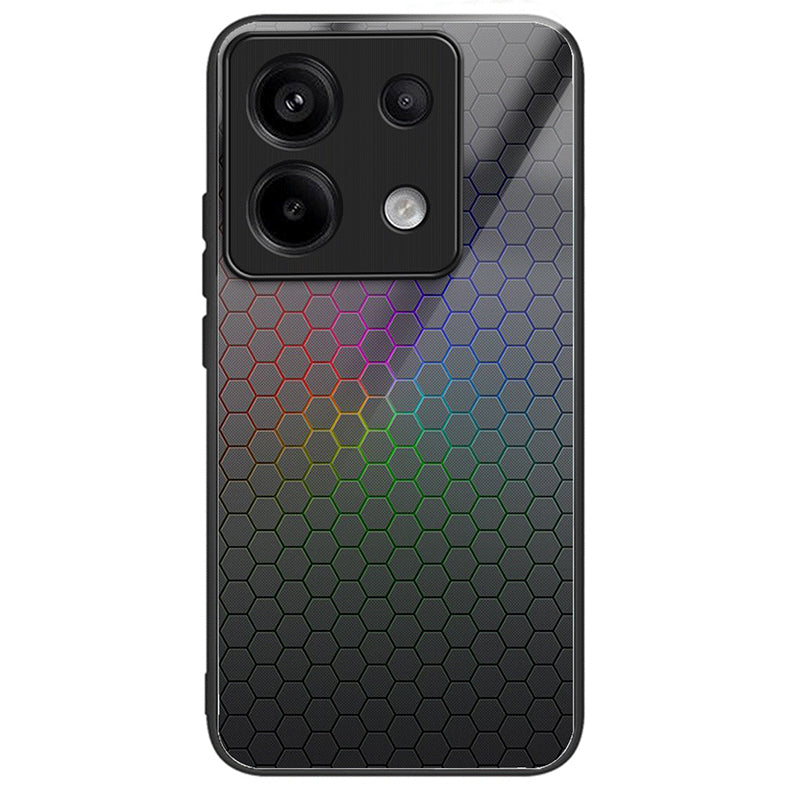 For Xiaomi Redmi Note 13 Pro 5G / Poco X6 5G Phone Case Pattern Printing Tempered Glass+TPU+PC Cover