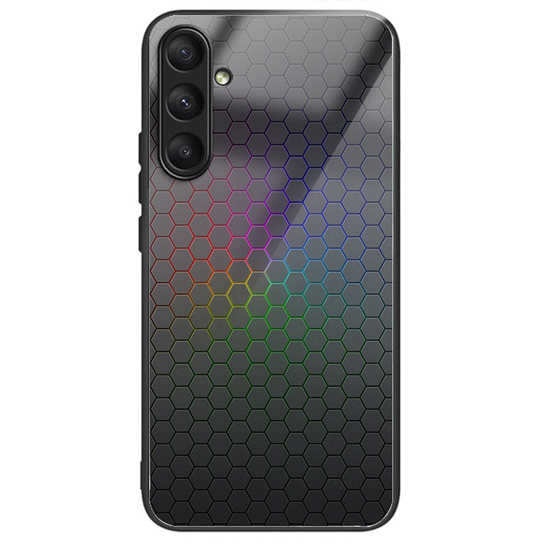 For Samsung Galaxy A24 4G (162.1 x 77.6 x 8.3mm) Tempered Glass Phone Cover Pattern Printing Anti-scratch Case