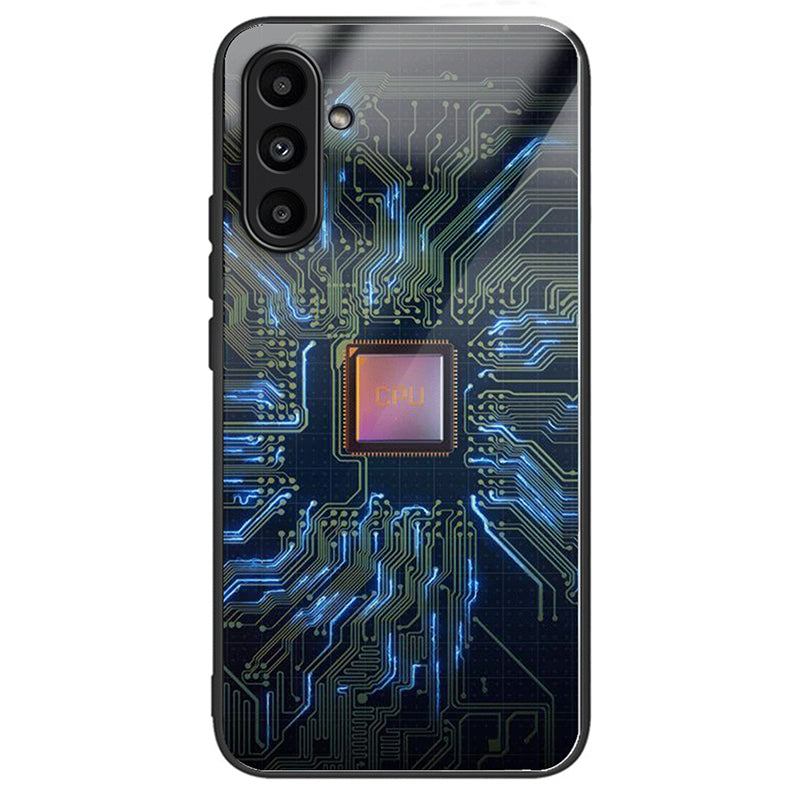 For Samsung Galaxy A14 4G / 5G Cover Anti-scratch Tempered Glass+TPU+PC Cell Phone Case