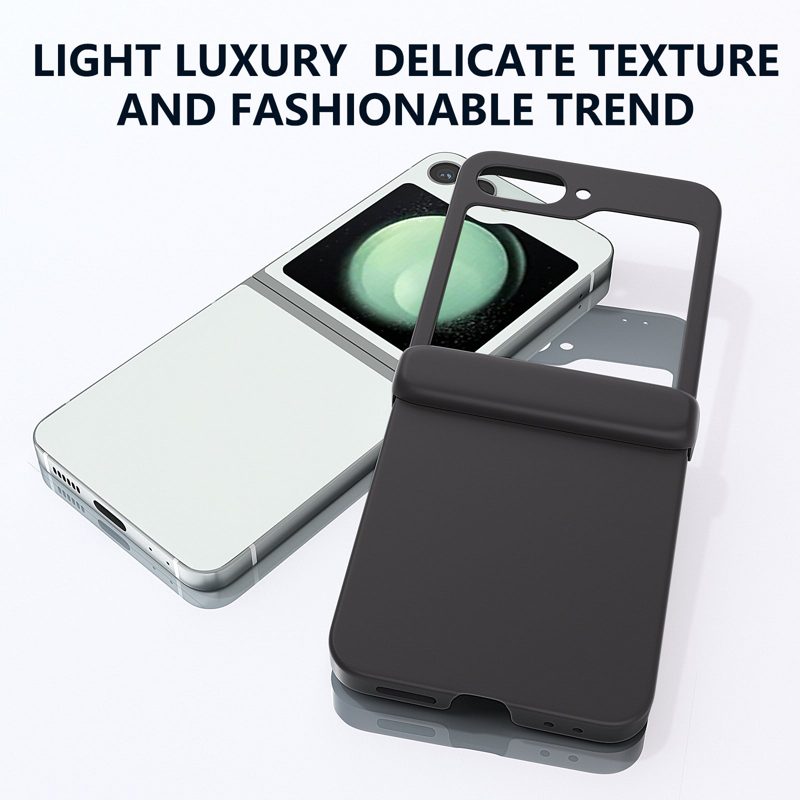 For Samsung Galaxy Z Flip6 5G Case Skin-touch PC Phone Cover with Hinge Protection