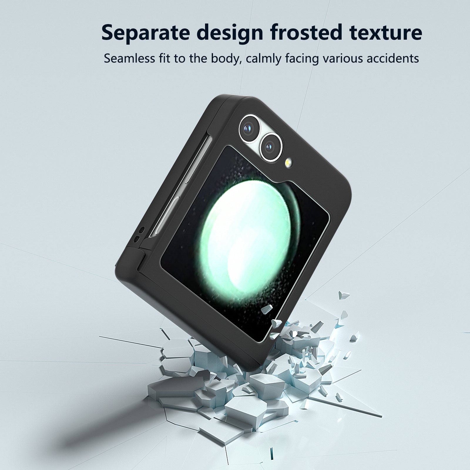 For Samsung Galaxy Z Flip6 5G Case Skin-touch PC Phone Cover with Hinge Protection