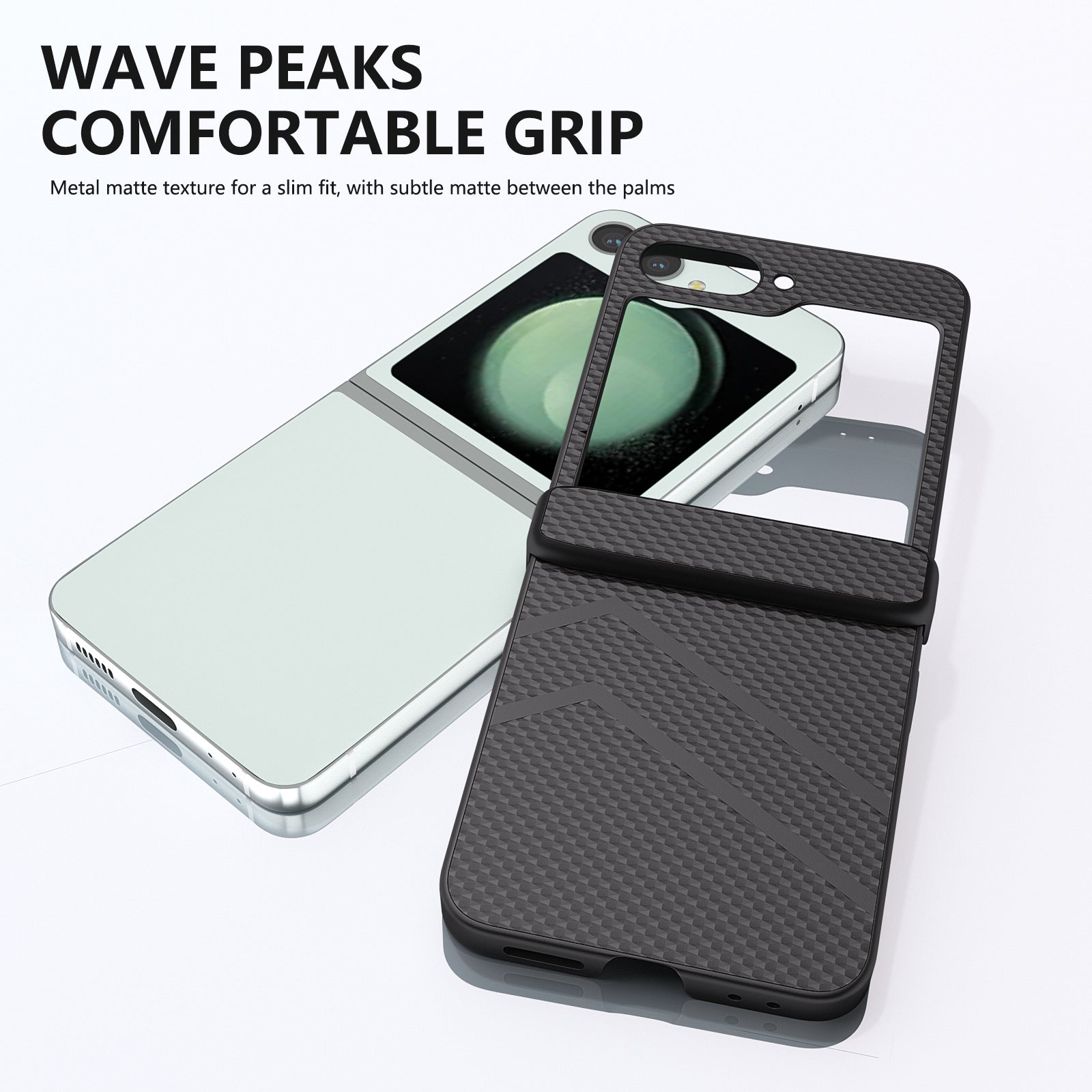 For Samsung Galaxy Z Flip6 5G Case Matte Texture PC Phone Cover with Hinge Protection