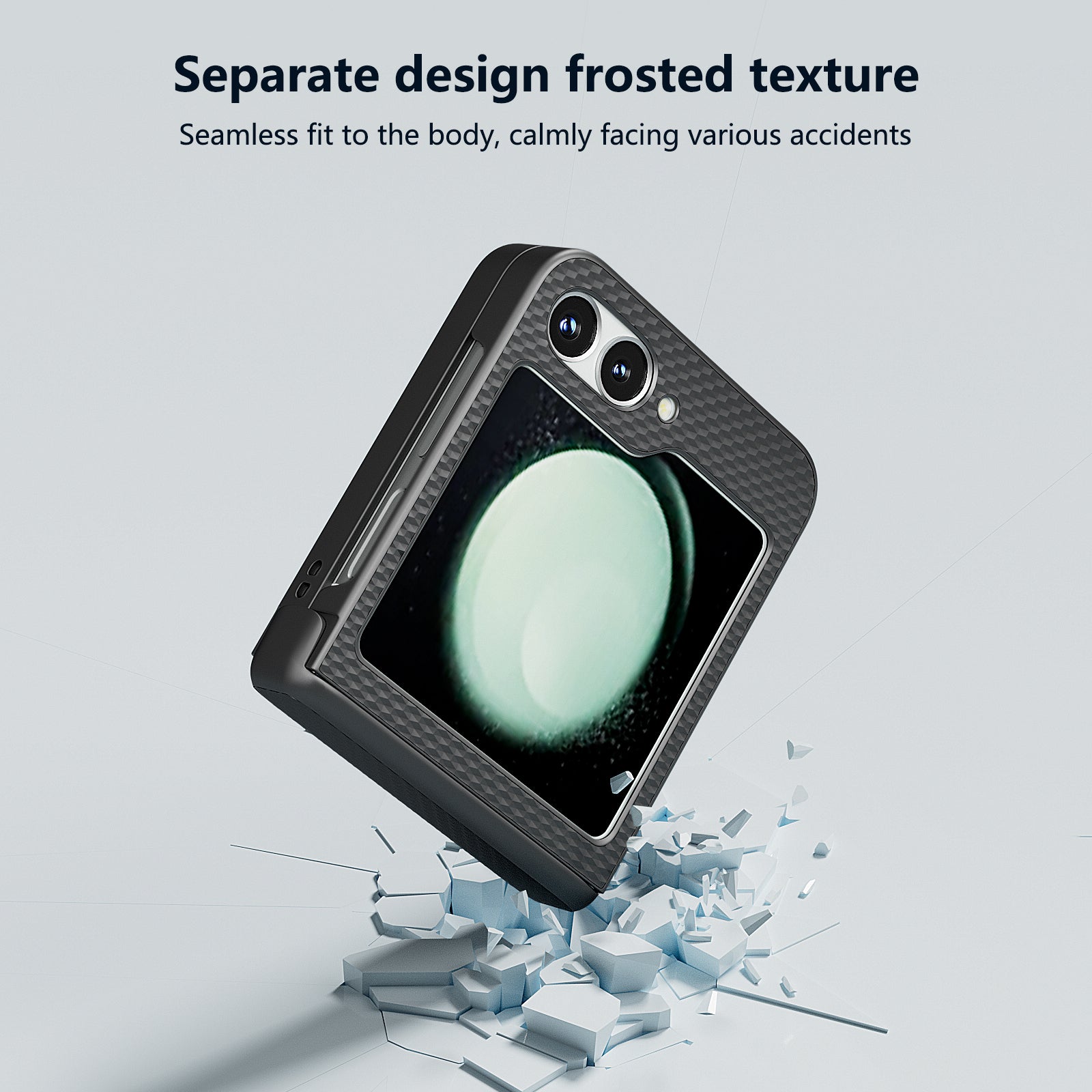 For Samsung Galaxy Z Flip6 5G Case Matte Texture PC Phone Cover with Hinge Protection