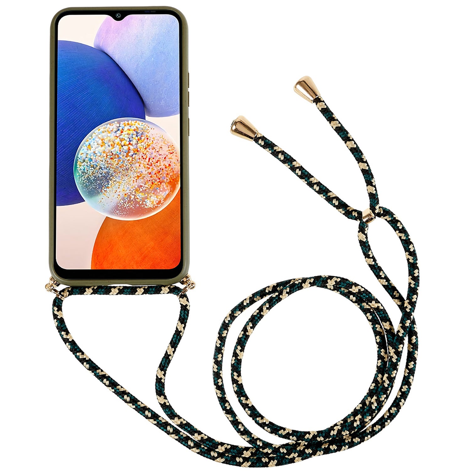 For Samsung Galaxy A55 5G Crossbody Phone Case Biodegradable Wheat Straw Phone Cover
