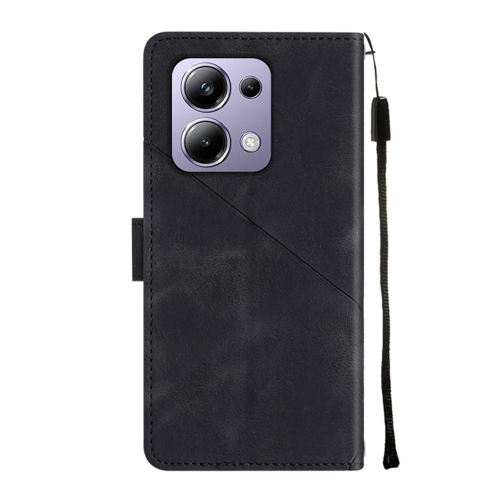 PT005 YB Imprinting Series-6 For Xiaomi Redmi Note 13 Pro 4G / Poco M6 Pro 4G Leather Phone Wallet Case