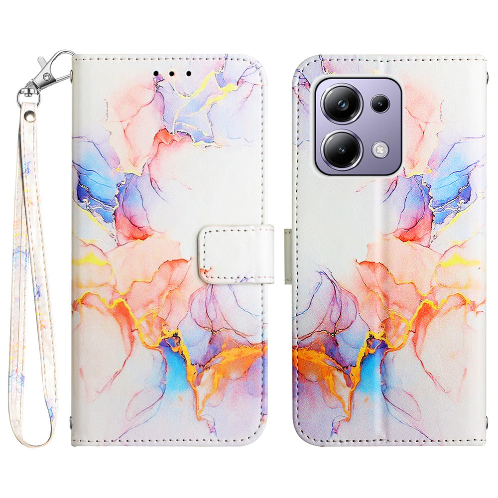 YB Pattern Printing Leather Series-5 For Xiaomi Redmi Note 13 Pro 4G / Poco M6 Pro 4G Wallet Phone Case