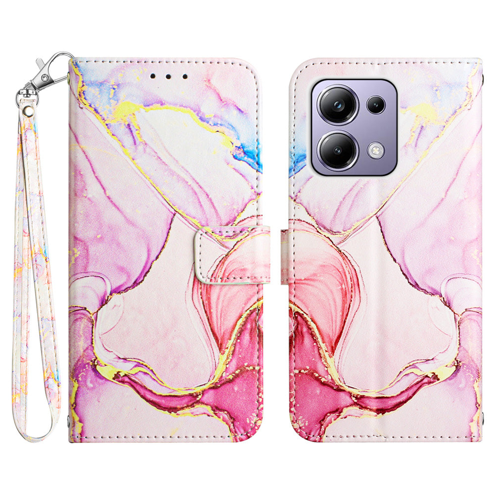 YB Pattern Printing Leather Series-5 For Xiaomi Redmi Note 13 Pro 4G / Poco M6 Pro 4G Wallet Phone Case