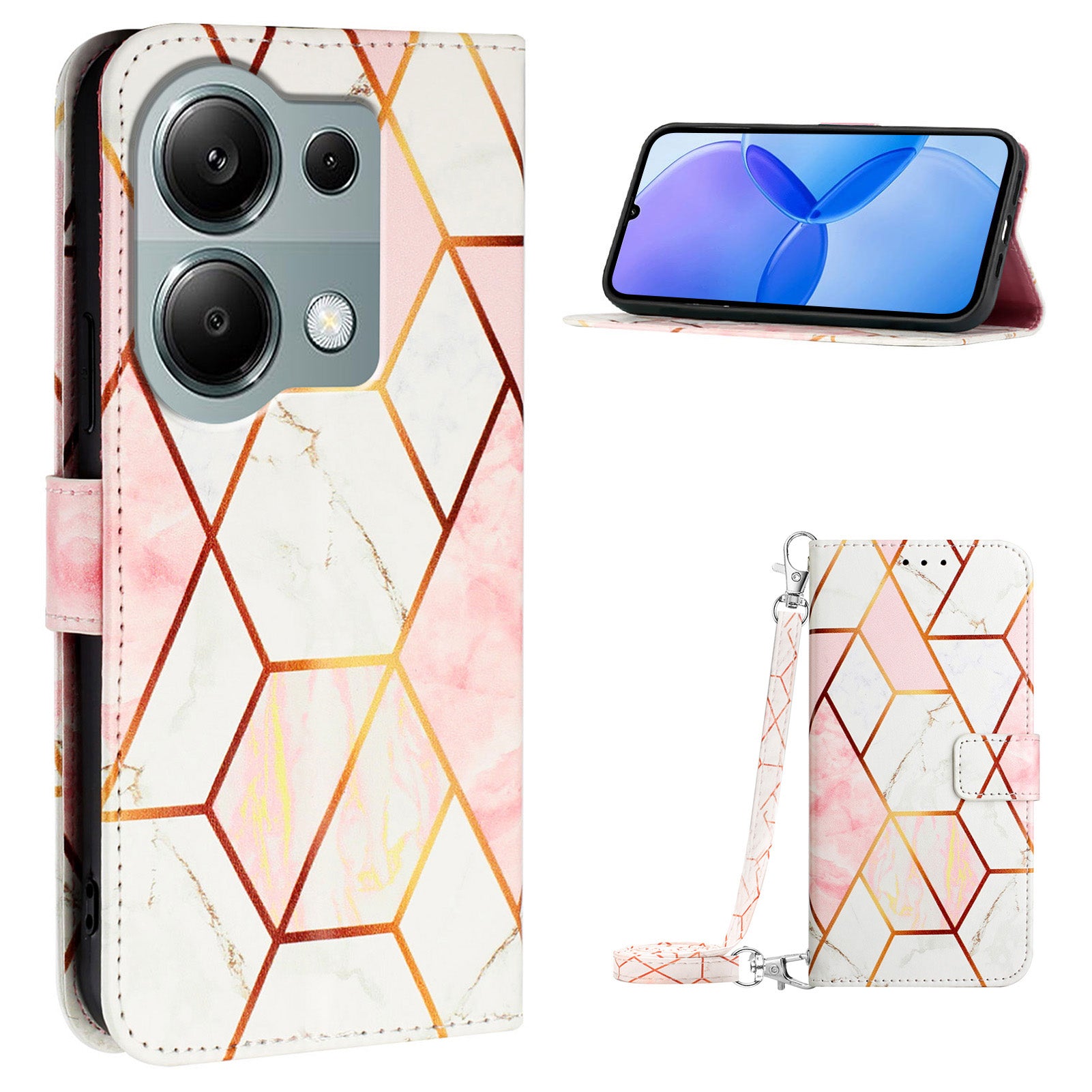 YB Pattern Printing Leather Series-6 For Xiaomi Redmi Note 13 Pro 4G / Poco M6 Pro 4G Case Wallet Stand Cover