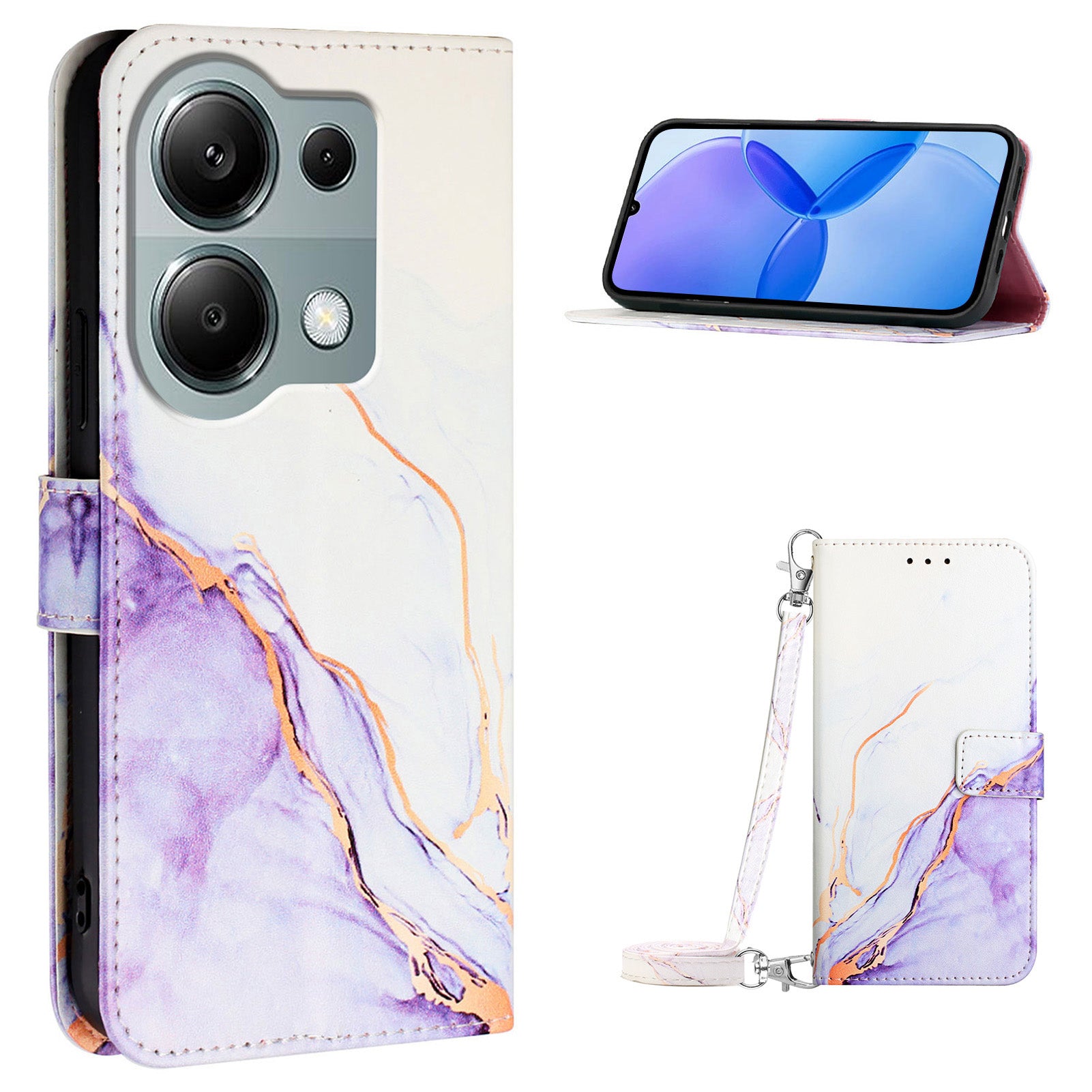 YB Pattern Printing Leather Series-6 For Xiaomi Redmi Note 13 Pro 4G / Poco M6 Pro 4G Case Wallet Stand Cover