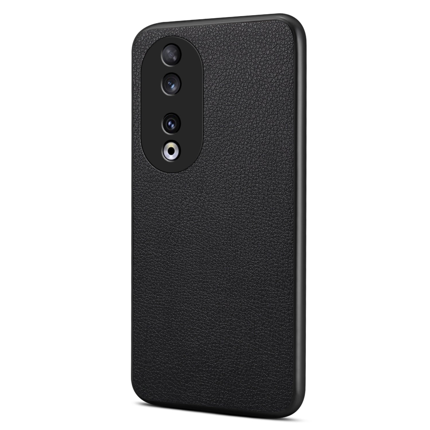 For Honor 90 Case PU+PC+TPU Hybrid Phone Shell with Calf Texture