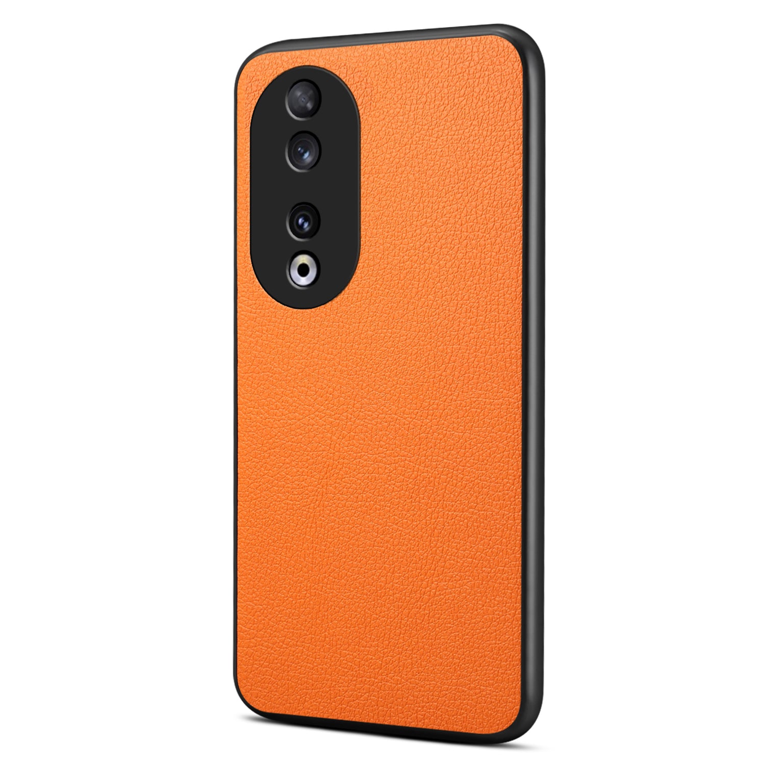 For Honor 90 Case PU+PC+TPU Hybrid Phone Shell with Calf Texture