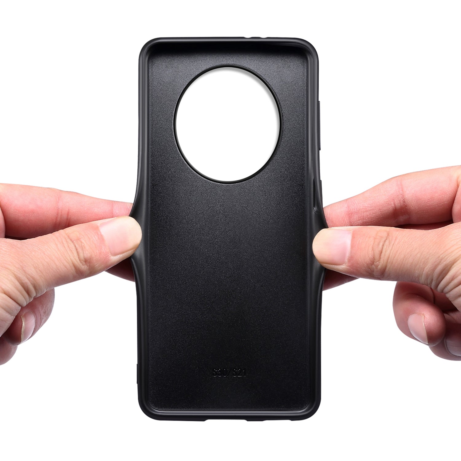 For Huawei Mate 50 4G Case Leather Coated PC+TPU Anti-Scratch Phone Cover