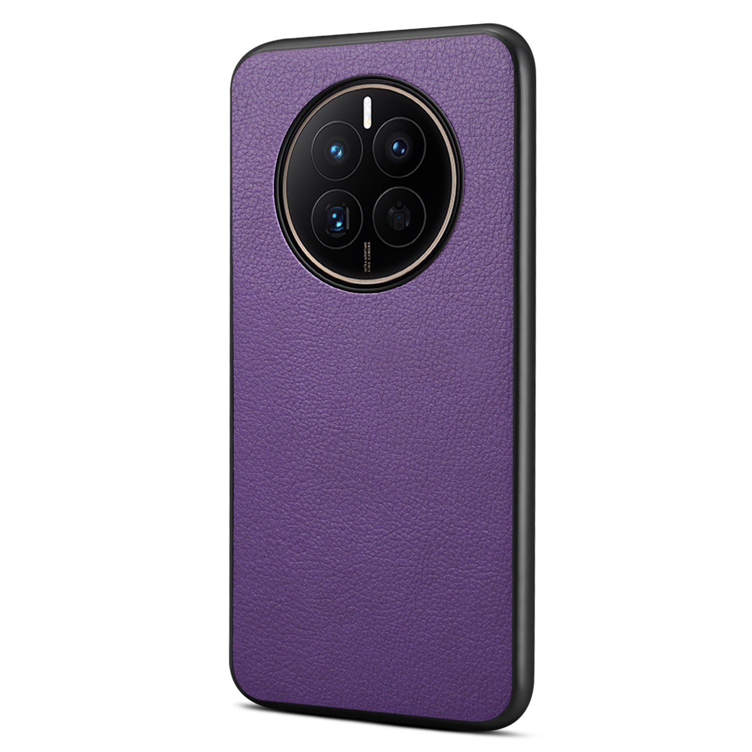 For Huawei Mate 50 4G Case Leather Coated PC+TPU Anti-Scratch Phone Cover