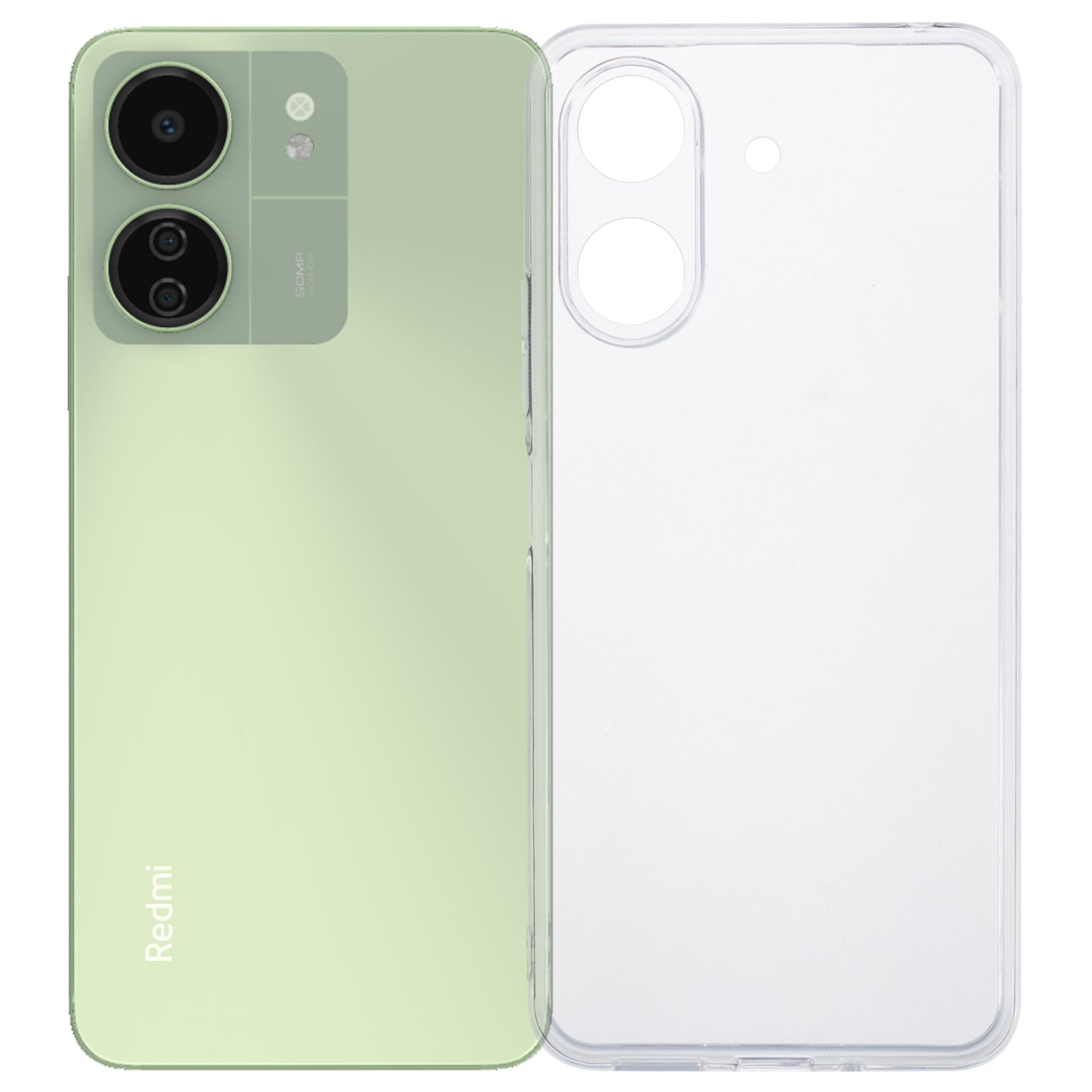 For Xiaomi Redmi 13C 4G / Poco C65 4G Case Watermark-free 2.0mm Clear Phone TPU Cover