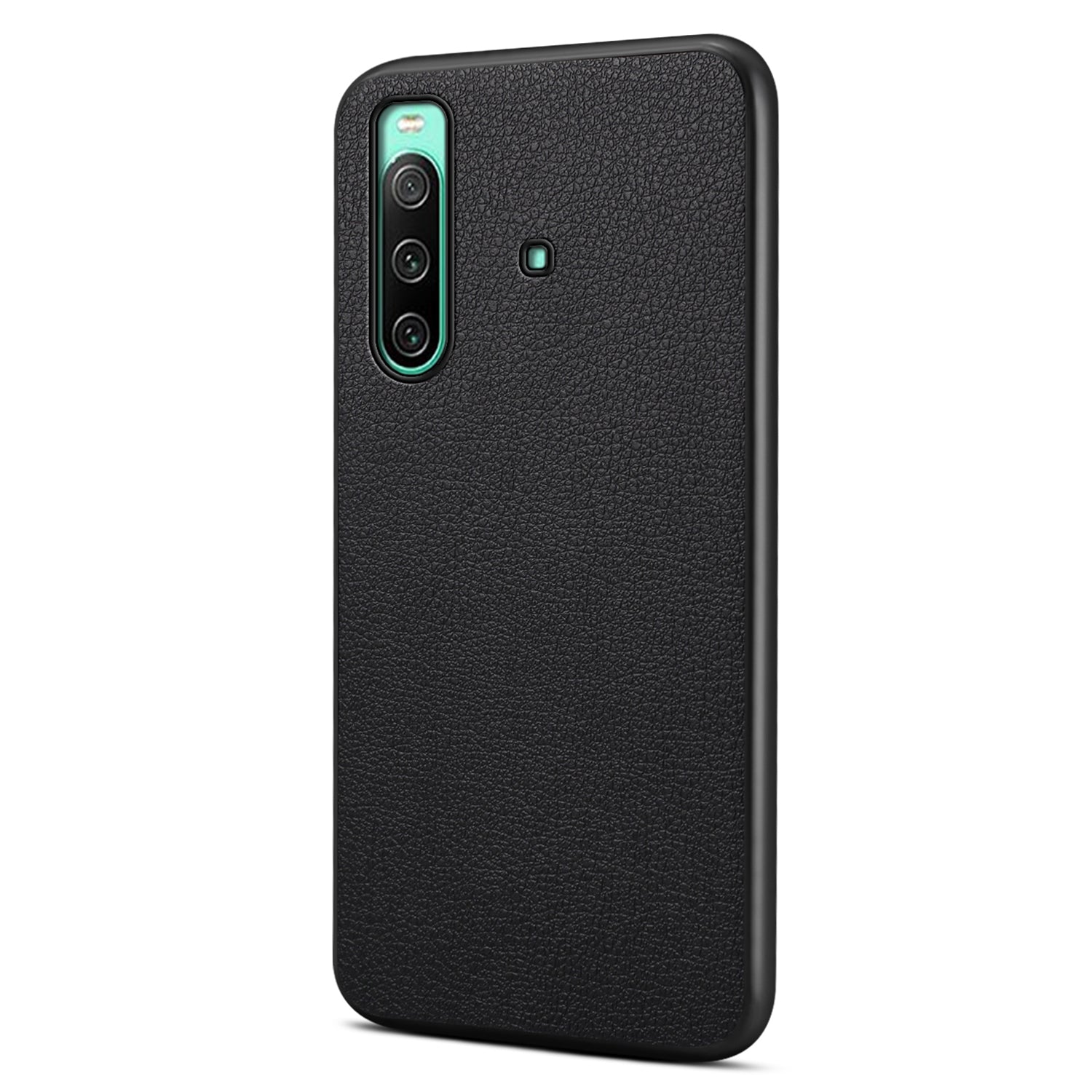 For Sony Xperia 10 IV 5G Case Calf Texture Drop-proof Leather Coated PC+TPU Cover