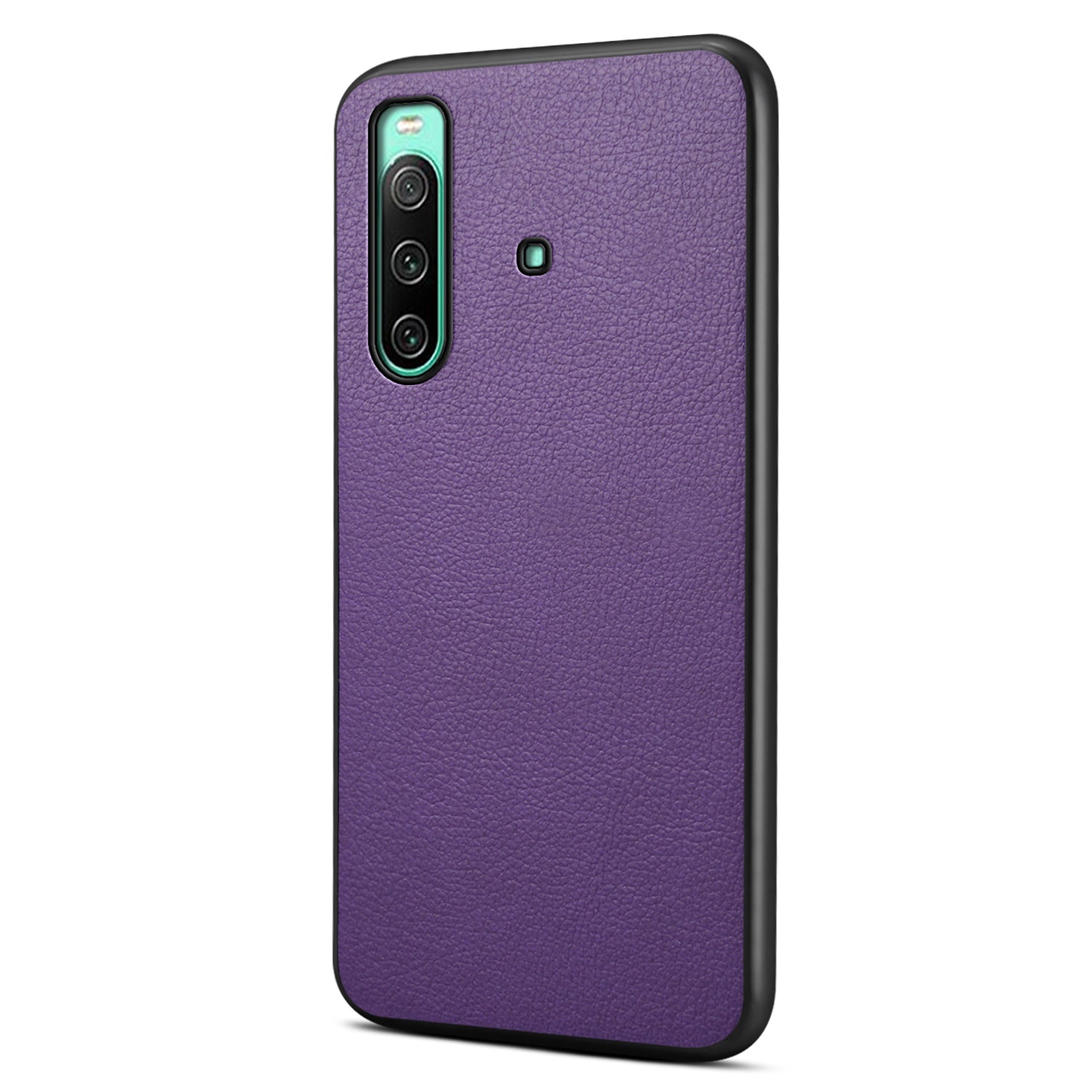 For Sony Xperia 10 IV 5G Case Calf Texture Drop-proof Leather Coated PC+TPU Cover