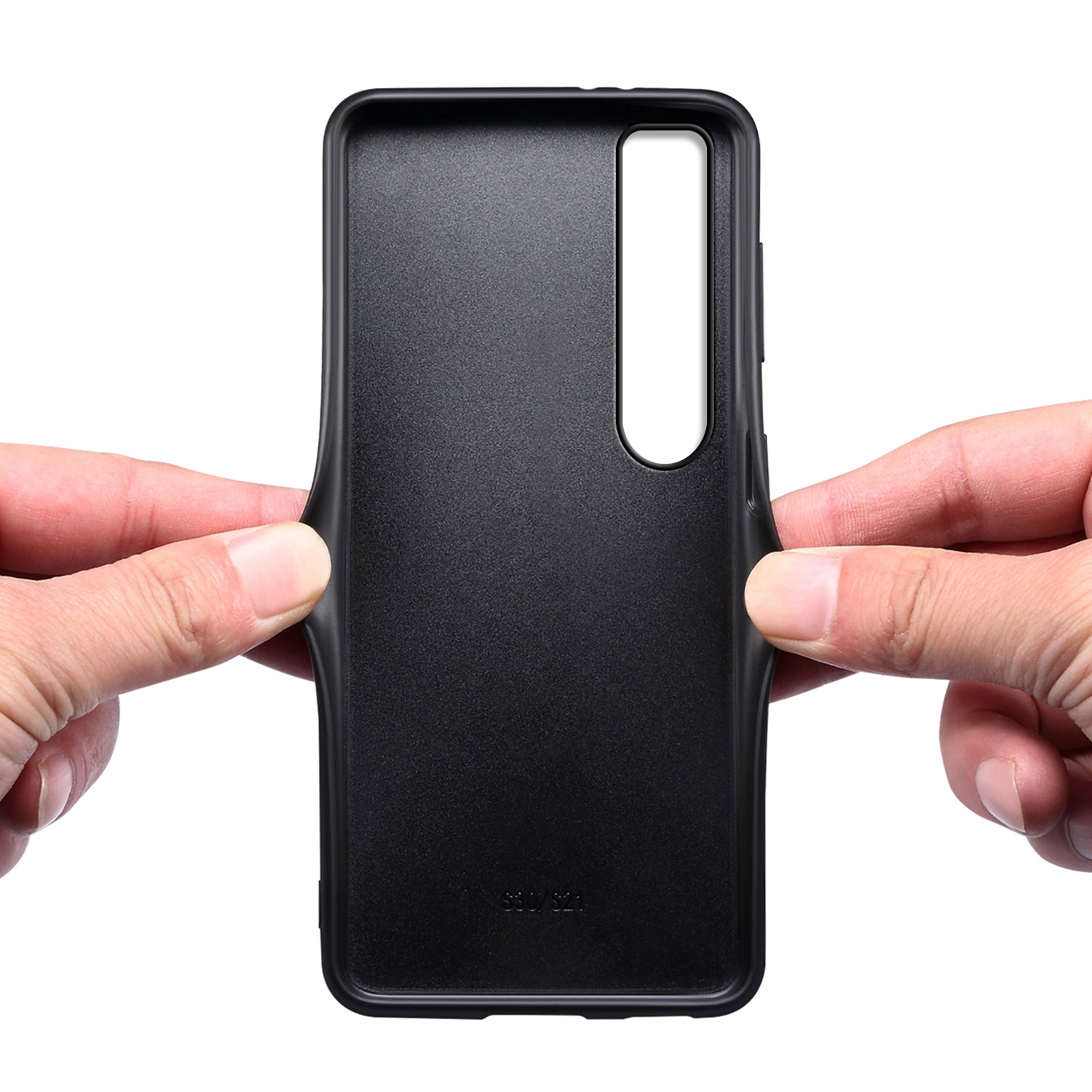 For Sony Xperia 1 IV 5G Phone Case PU Leather Coating Hybrid PC+TPU Phone Cover