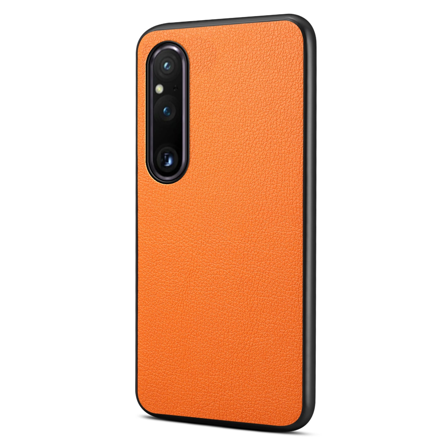 For Sony Xperia 1 V Phone Case Anti-scratch Calf Texture PU Leather Coating Back Cover
