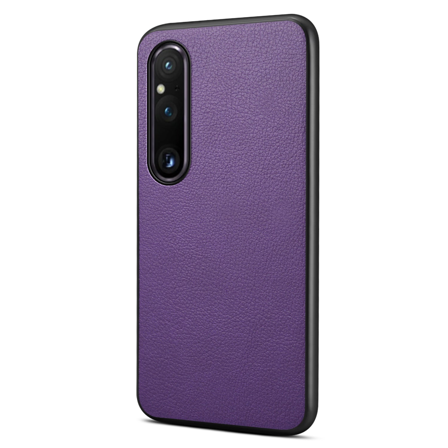For Sony Xperia 1 V Phone Case Anti-scratch Calf Texture PU Leather Coating Back Cover