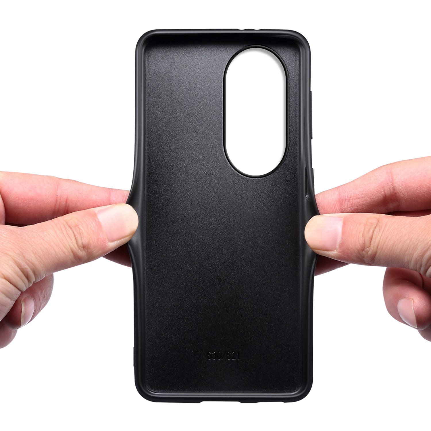 For Oppo Reno10 5G (Global) Case Drop-proof Leather Coated PC+TPU Phone Cover