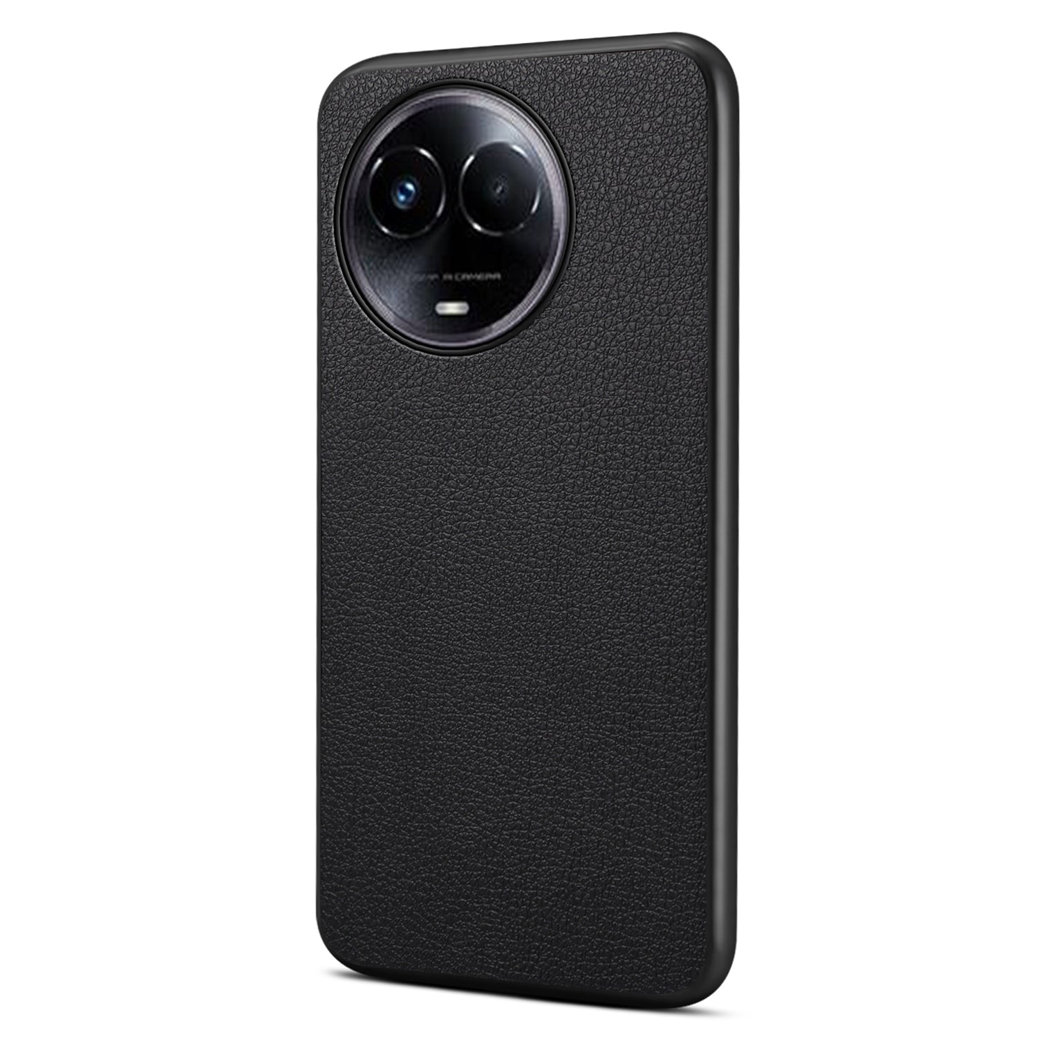 For Realme 11 5G (Global) Case Leather+PC+TPU Hybrid Phone Cover Calf Texture