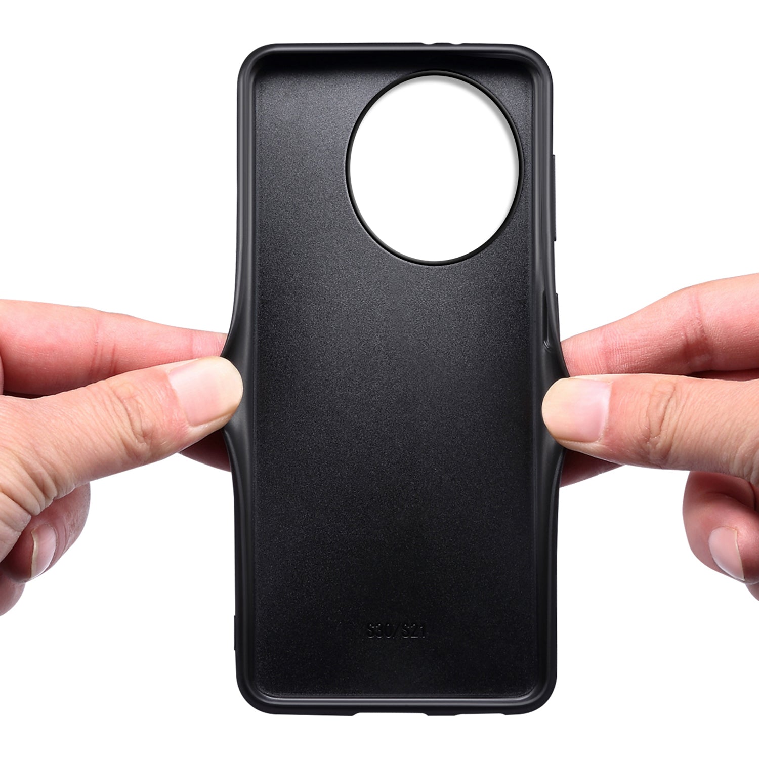 For Realme 11 5G (Global) Case Leather+PC+TPU Hybrid Phone Cover Calf Texture
