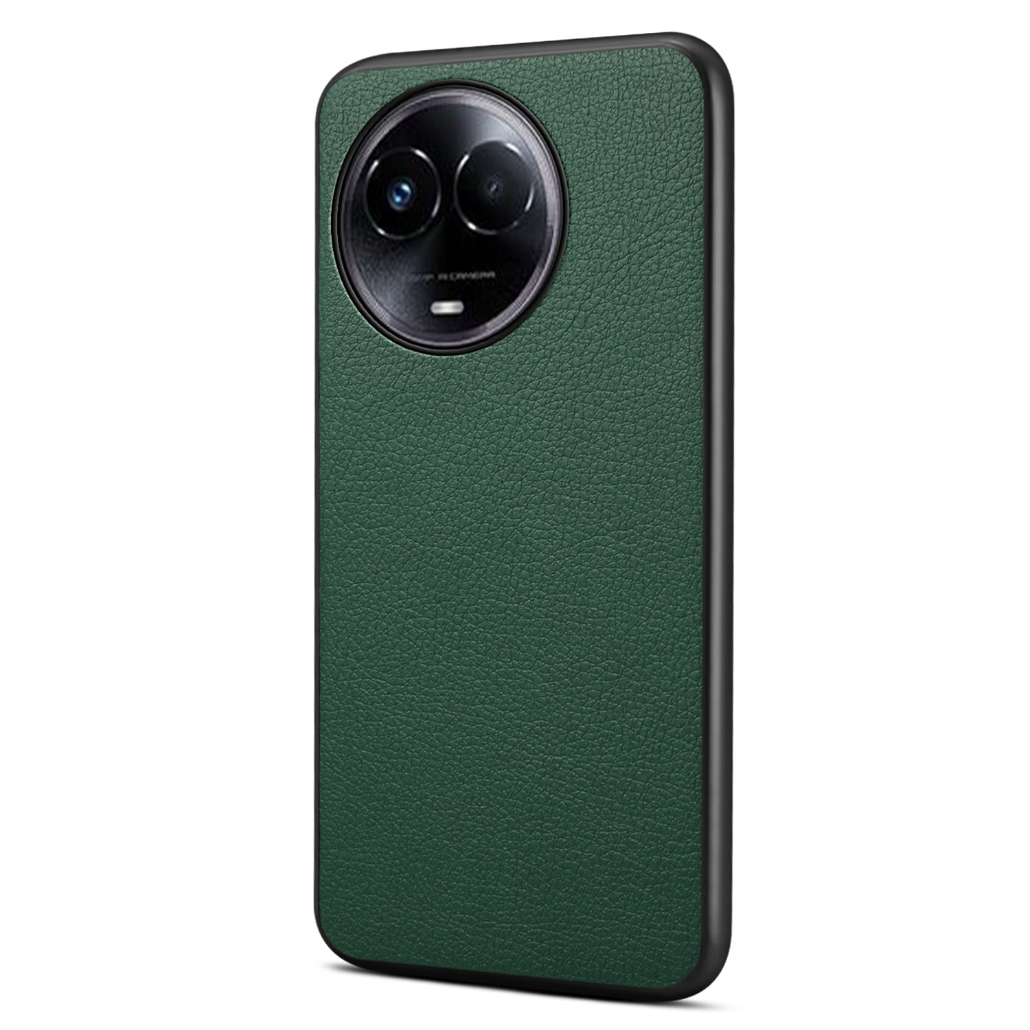 For Realme 11 5G (Global) Case Leather+PC+TPU Hybrid Phone Cover Calf Texture
