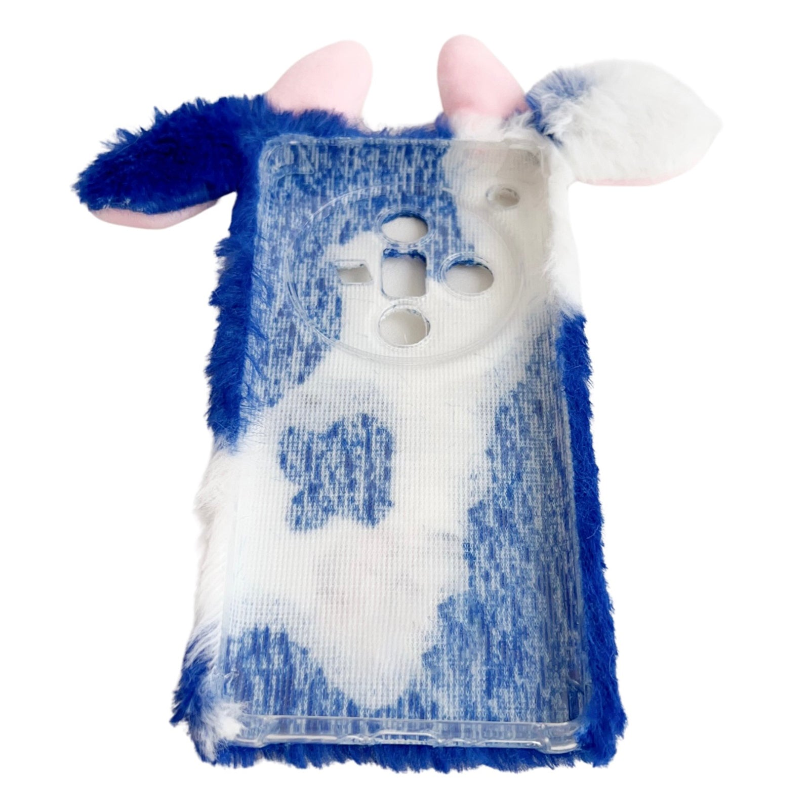 For Oppo Find X7 5G TPU Case Winter Warm Cows Ear Fur Fluffy Phone Cover