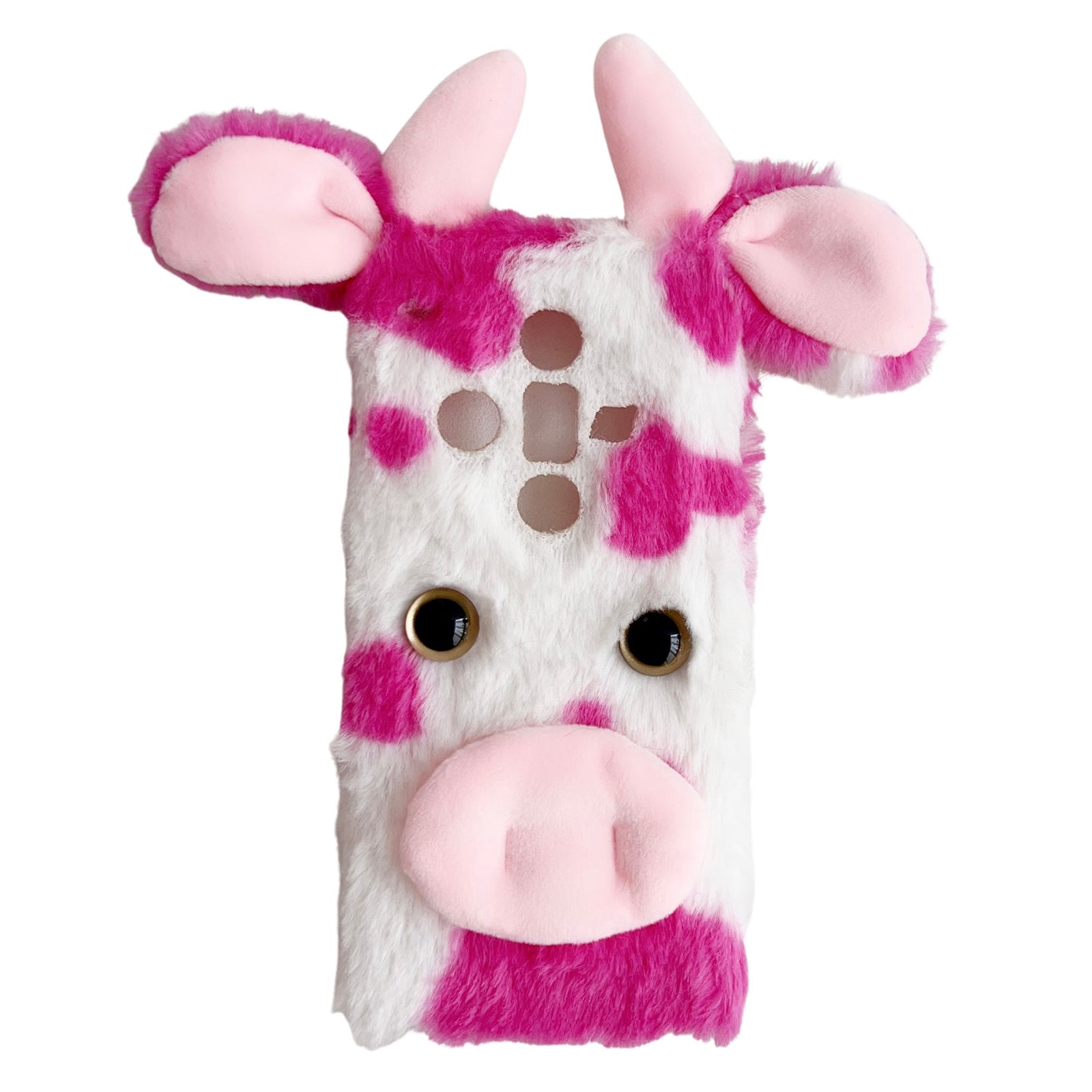 For Oppo Find X7 5G TPU Case Winter Warm Cows Ear Fur Fluffy Phone Cover