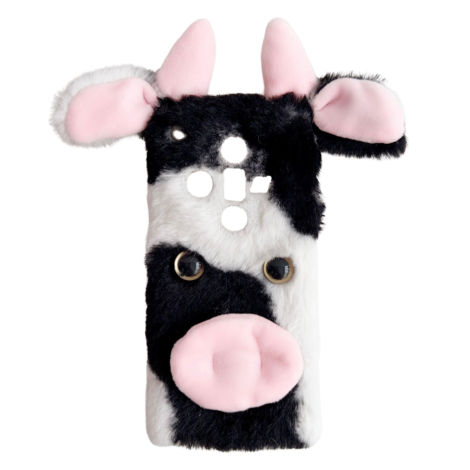 For Oppo Find X7 5G TPU Case Winter Warm Cows Ear Fur Fluffy Phone Cover
