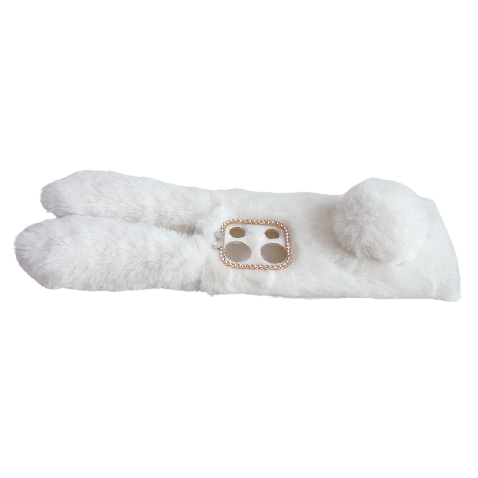 For Xiaomi Redmi Note 13 Pro 4G / Poco M6 Pro 4G TPU Case 3D Bunny Ears Furry Hairball Back Phone Cover