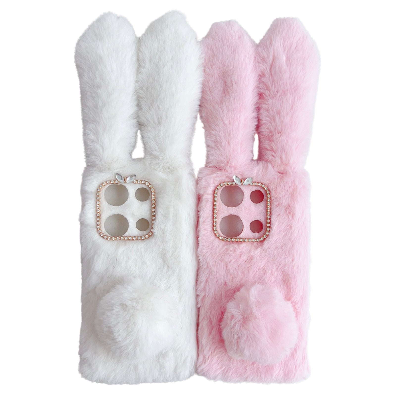 For Xiaomi Redmi Note 13 Pro 4G / Poco M6 Pro 4G TPU Case 3D Bunny Ears Furry Hairball Back Phone Cover
